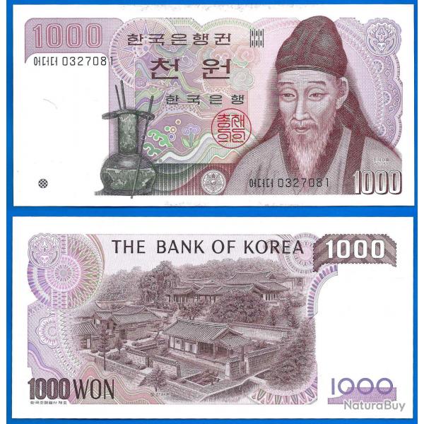 Coree du Sud 1000 Won 1986 Billet Asie