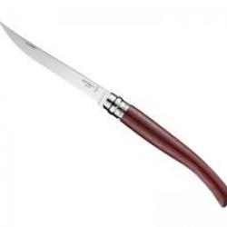 Couteau OPINEL N°12, lame 12 cm effilée inox poli glace, manche 14 cm padouk, virole tournante