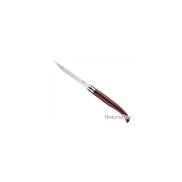 Couteau OPINEL N15, lame 15 cm effile inox poli glace, manche 17 cm padouk, virole tournante