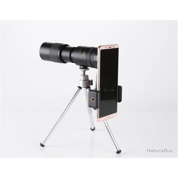 Tlescope Monoculaire HD 10-300x40 + Support Tlphone  Zoom Observation Chasse Camping Voyage