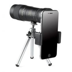 Télescope Monoculaire 8-40x40 HD Étanche Compact Rétractable + Trépied & Clip Téléphone Vision Noctu