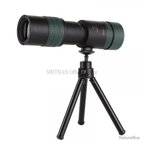 Tlescope Monoculaire Rotatif 10-300x40 HD Objectif Zoom tanche Prisme BAK4 Photo &Observation Vert