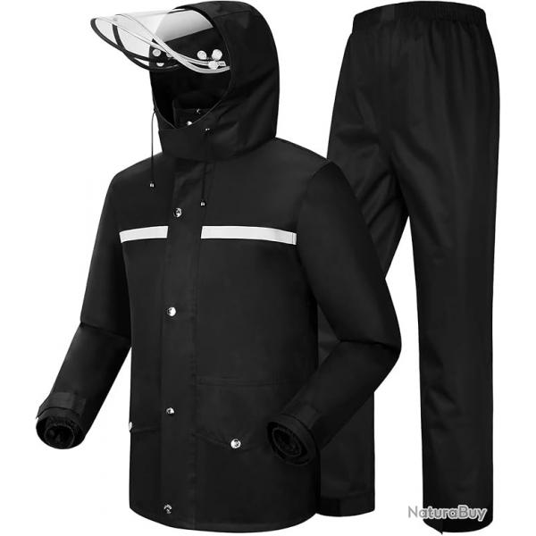 Combinaison de Pluie Impermable et Rflchissante Pantalon de Pluie Extrieur Homme/Femme Blouson