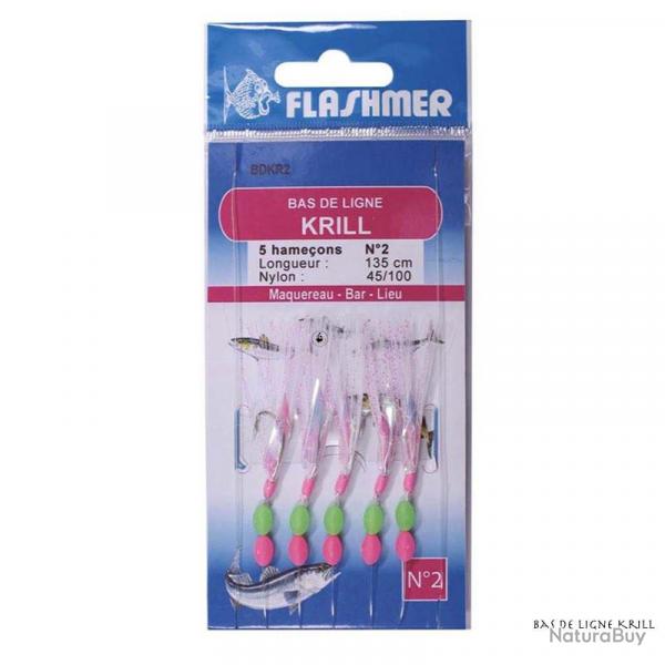 Bas de ligne Mitraillette Flashmer Krill 1/0