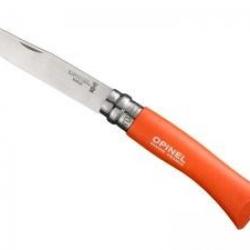 Boîte présentoir de 6 couteaux Mon premier OPINEL n°7 VRI lame inox manche charme lasuré mandarine