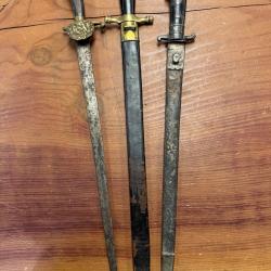 lot de 3 dagues de chasse