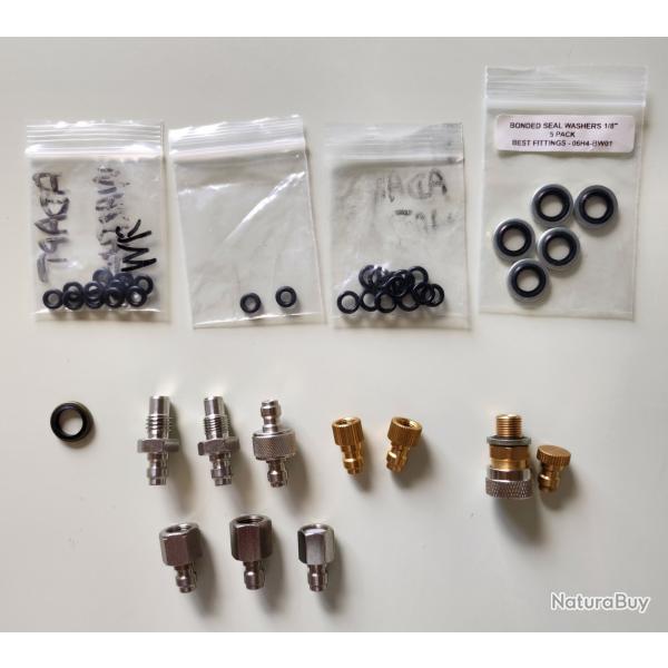 Lot de raccords et de joints pour compresseur ou pompe PCP