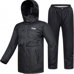 Combinaison Pluie Imperméable Moto Homme, 6 Poches, Ensemble de 2 Pièces