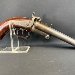 ÉNORME PISTOLET DE VÉNERIE calibre 16mm à broche