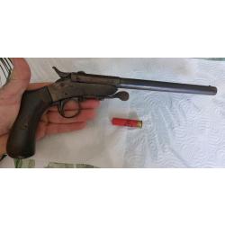 Magnifique Rare Pistolet de Tir de Salon ou Vénerie Calibre 12mm/65 Parfait État