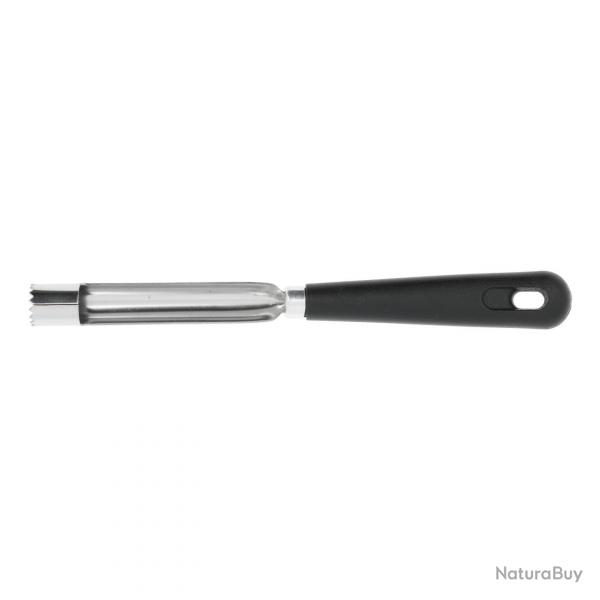 VIDE POMME ET ANANAS INOX MANCHE PLASTIQUE NOIR 20 MM