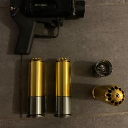 AIRSOFT LANCE GRENADE MADBULL + 3 shell co2/gaz