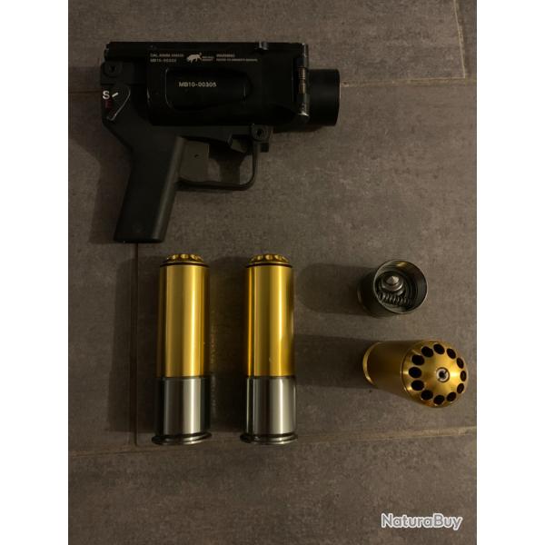 AIRSOFT LANCE GRENADE MADBULL + 3 shell co2/gaz