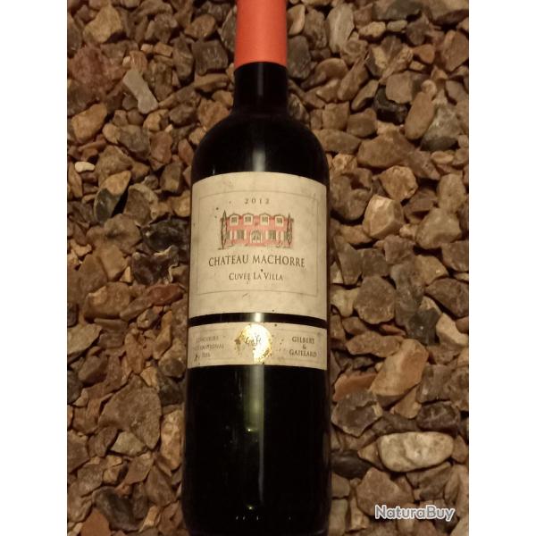 superbe lot de 3 bouteilles identiques de vin Bordeaux Suprieur Chteau Machorre mdaill OR 2012