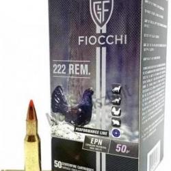 Cartouches FIOCCHI cal.222 Rem EPN 50gr - Boîte de 50