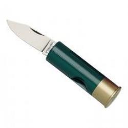 Couteau cartouche, lame inox, manche 6,5 cm vert.