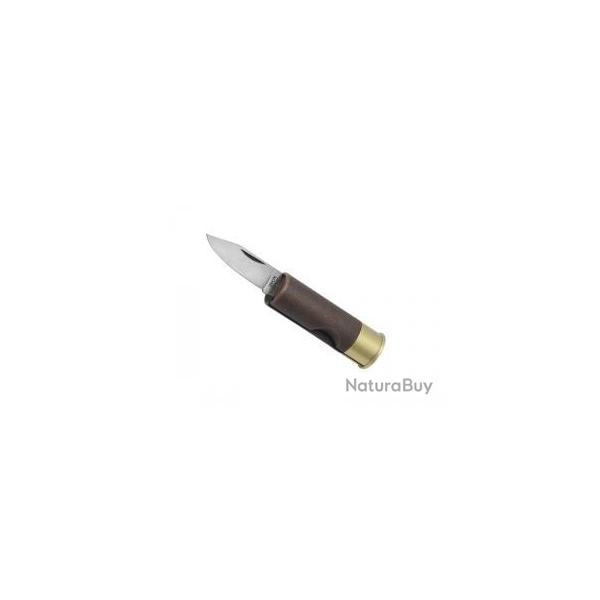 Couteau cartouche, lame inox, manche 6,5 cm faon cuivre.