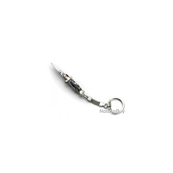 Couteau automatique porte-cls, lame inox, manche 4 cm ABS (coloris selon arrivage)