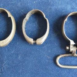 Jeu complet de 3 bague et grenadière pour fusil Enfield 1853