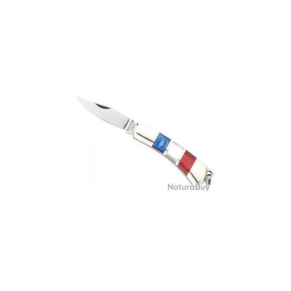 Canif bijou MASERIN, lame inox, manche 40 mm  drapeau franais , en coffret.