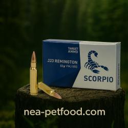 Munitions STV - Scorpio calibre 223 Rem FMJ 55Gr LOT DE 500