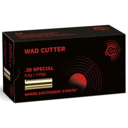Munition Geco Wad Cutter 9.6g 146gr - Cal. 38 spécial x1 boite
