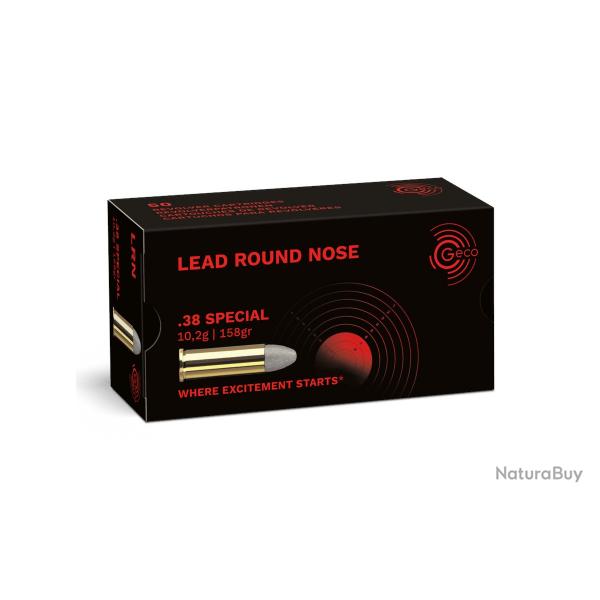 Munition Geco LRN 9.6g 146gr - Cal. 38 spcial x5 boites