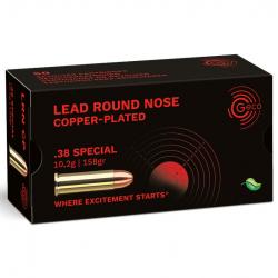 Munition Geco LRN CP 10.2g 158gr - Cal. 38 spécial x1 boite