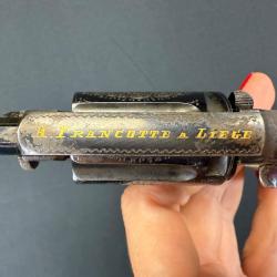 SUPERBE REVOLVER HAMMERLESS AUGUSTE FRANCOTTE À LIEGE cal 6mm VELODOG