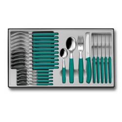 6.7834.24C1 Ménagère Victorinox 24 pièces SwissClassic table vert