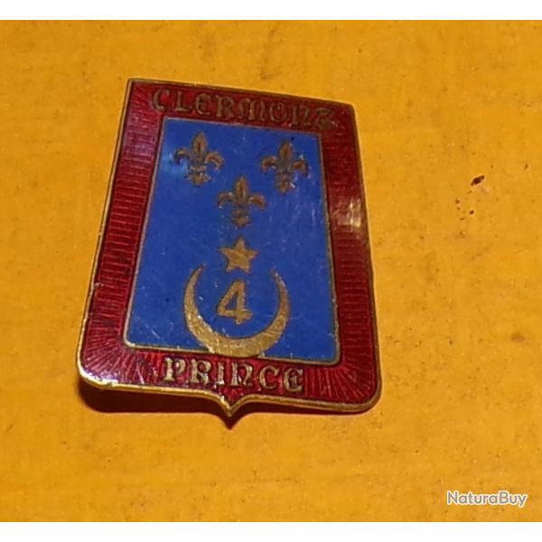 4 Chasseurs, Clermont Prince, mail bleu, guilloch, 2 bolros gravs, cu bordure rouge fond bleu