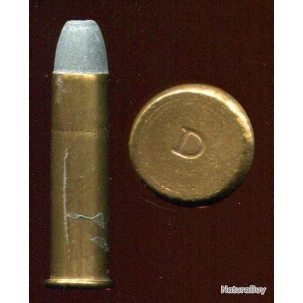 .25 Stevens Long Rimfire 1898 - tui cuivre perussion annulaire - balle plomb mplate - marquage : D
