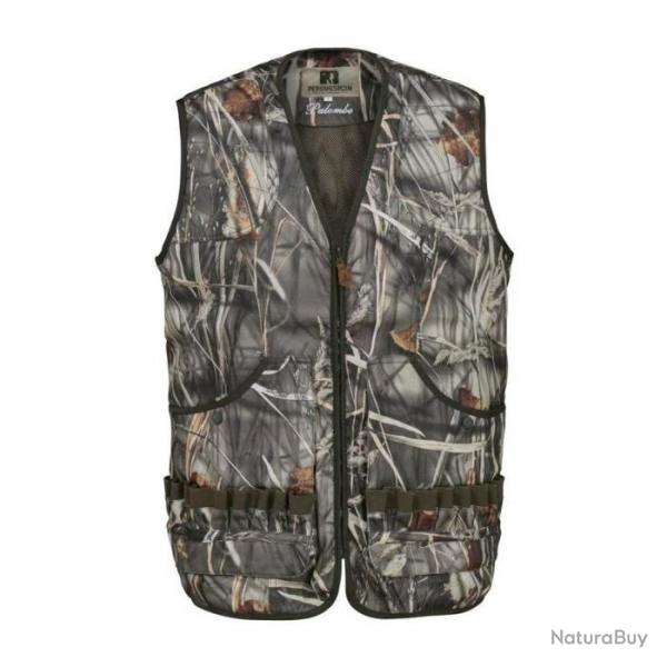 Gilet de chasse Percussion Palombe - Camo Roseaux / XL