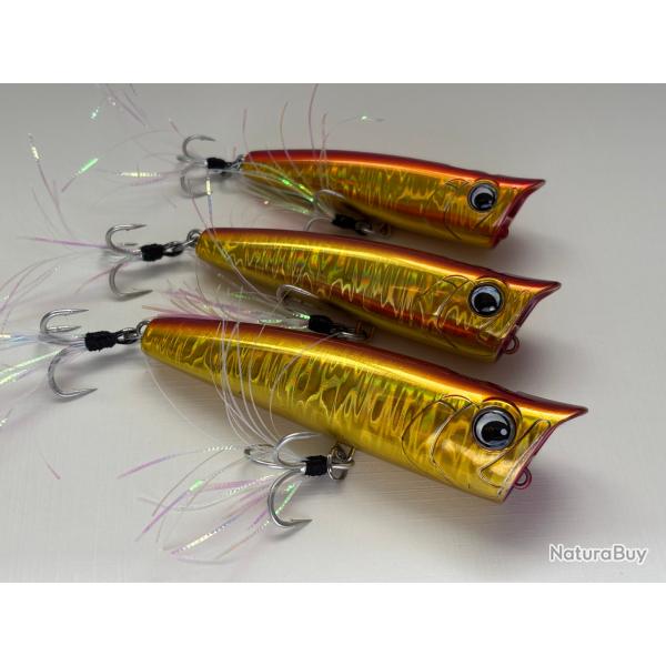 lot de 3 poppers couleur dore