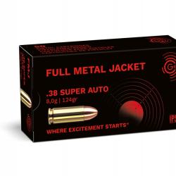 Munition Geco FMJ 8g 124gr - Cal. 38 Super Auto x5 boites