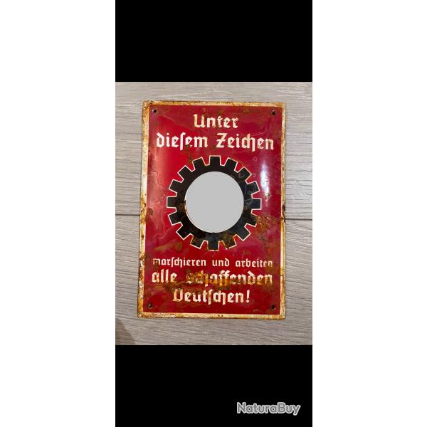 plaque maille allemande DAF (du "Deutsche Arbeitsfront" (DAF), ou Front du Travail allemand ww2