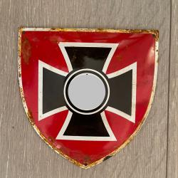 Une plaque émaillée en email rouge allemande ww2