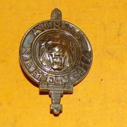 Troupes Zone Aurés Nemencha, insigne de béret, dos lisse, relief ,rondache argentée brochée d'un gla
