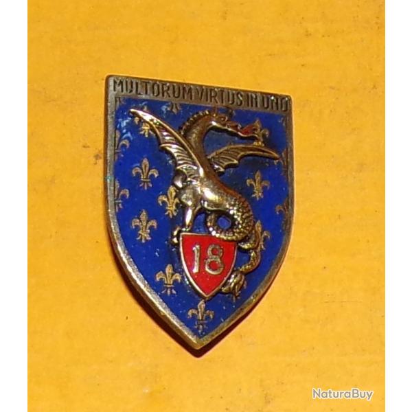 18 Rgiment de Dragons, mail, dos lisse , FABRICANTARTHUS BERTRAND  PARIS , HOMOLOGATION 1118, BO