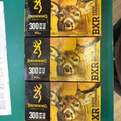 3 boites de munitions BROWNING 300wm BXR 155gr