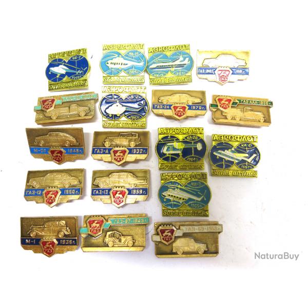 Lot de 18 insignes metal Russe ref 60             box 232