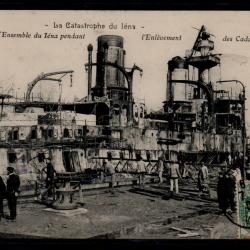 CPA - Marine Militaire - La Catastrophe du iéna - Vue d'ensemble du iéna   N°3863