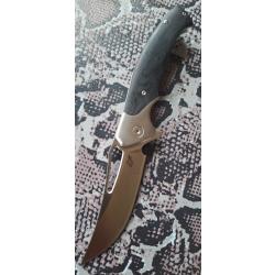 Eafengrow EF7 - Couteau pliant - Lame acier K110 - Manche G10 + Acier inox - Flipper