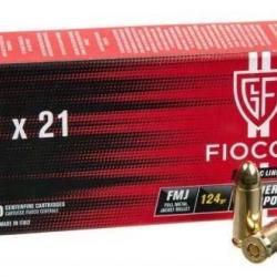 Munitions FIOCCHI 9X21 FMJ 124gr boite de 50