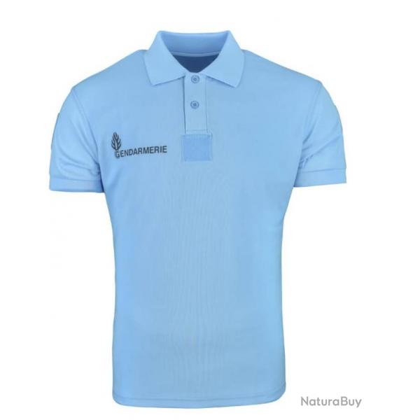 Polo Gendarmerie bleu Manches Courtes respirant COOLDRY avec velcro 2 XL