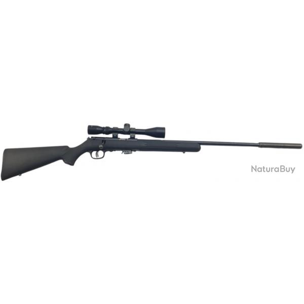 OCCASION - CARABINE SAVAGE MARK II CAL.22LR SYNTHETIQUE+ LUNETTE 3-9X40 + MODERATEUR