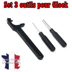 Set de 3 outils pour Glock - Chargeur, guidon aimanté et chasse goupille - Stock France