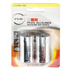 Piles Alcalines NX-Ready C/LR14 1,5V - Longue Durée - Puissance Fiable - Pour Appareils Outdoor et C