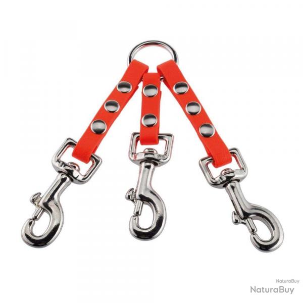 Coupleur pour Chiens Helen Baud - Double Attache Solide - Scurit et Confort en Chasse Triple