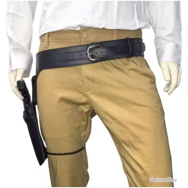 tui ceinturon revolver  Master Cool Classic  canon unique pour revolver courts et long (noir) (2)